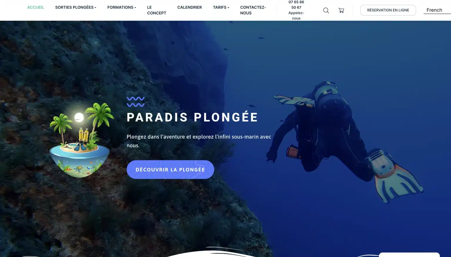Paradis plongée Hero