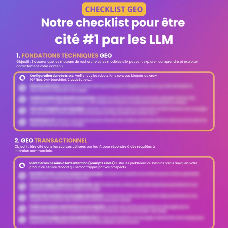 Checklist GEO