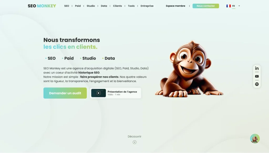 Agence SEO Saas SEO Monkey
