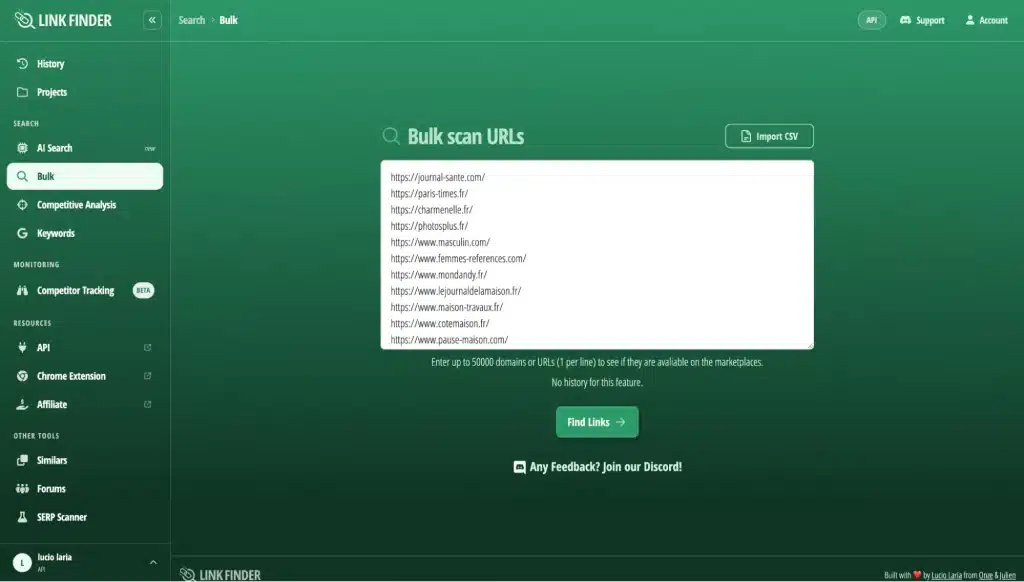 Recherche par url