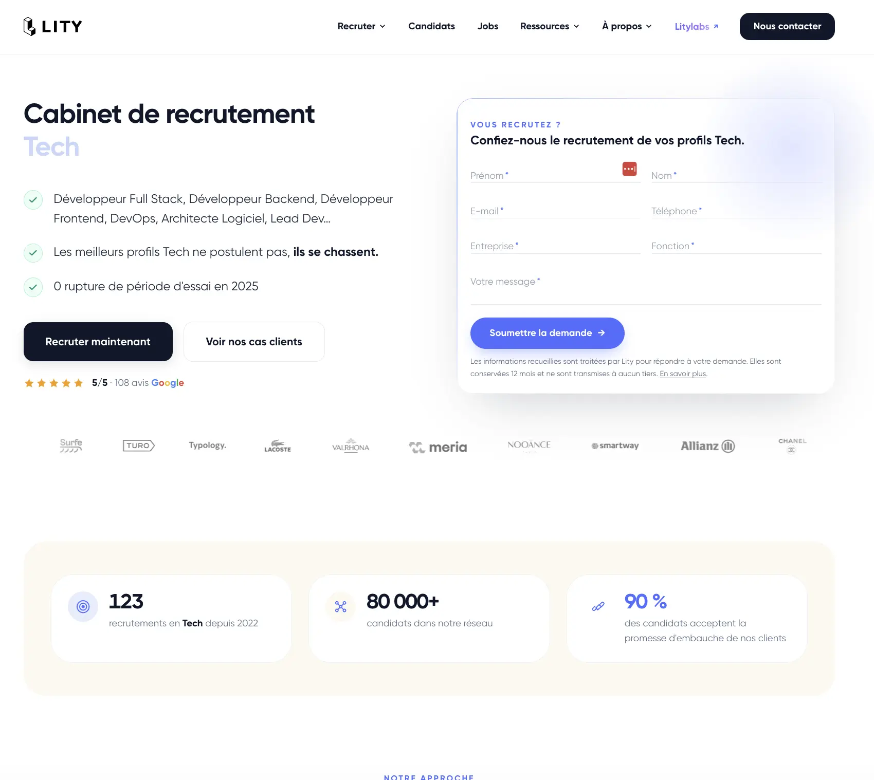 Page d’accueil du site Lity.so après la refonte